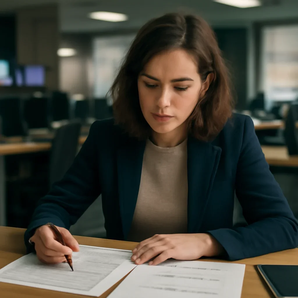 Reporter reviewing source material and timeline notes related to how a weekly briefing turns news into accountability context