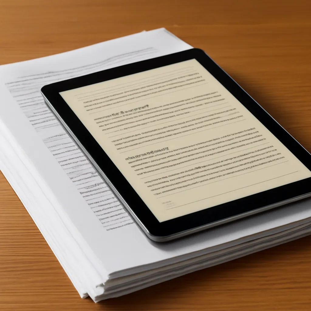 Stack of printed briefings and a tablet displaying archival notes for how icc case summaries help readers follow complex dockets