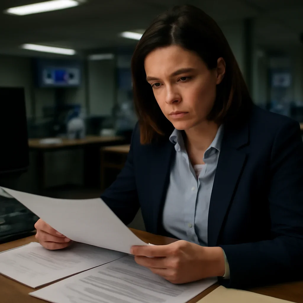 Reporter reviewing source material and timeline notes related to what makes an attack on hospitals a war crime?